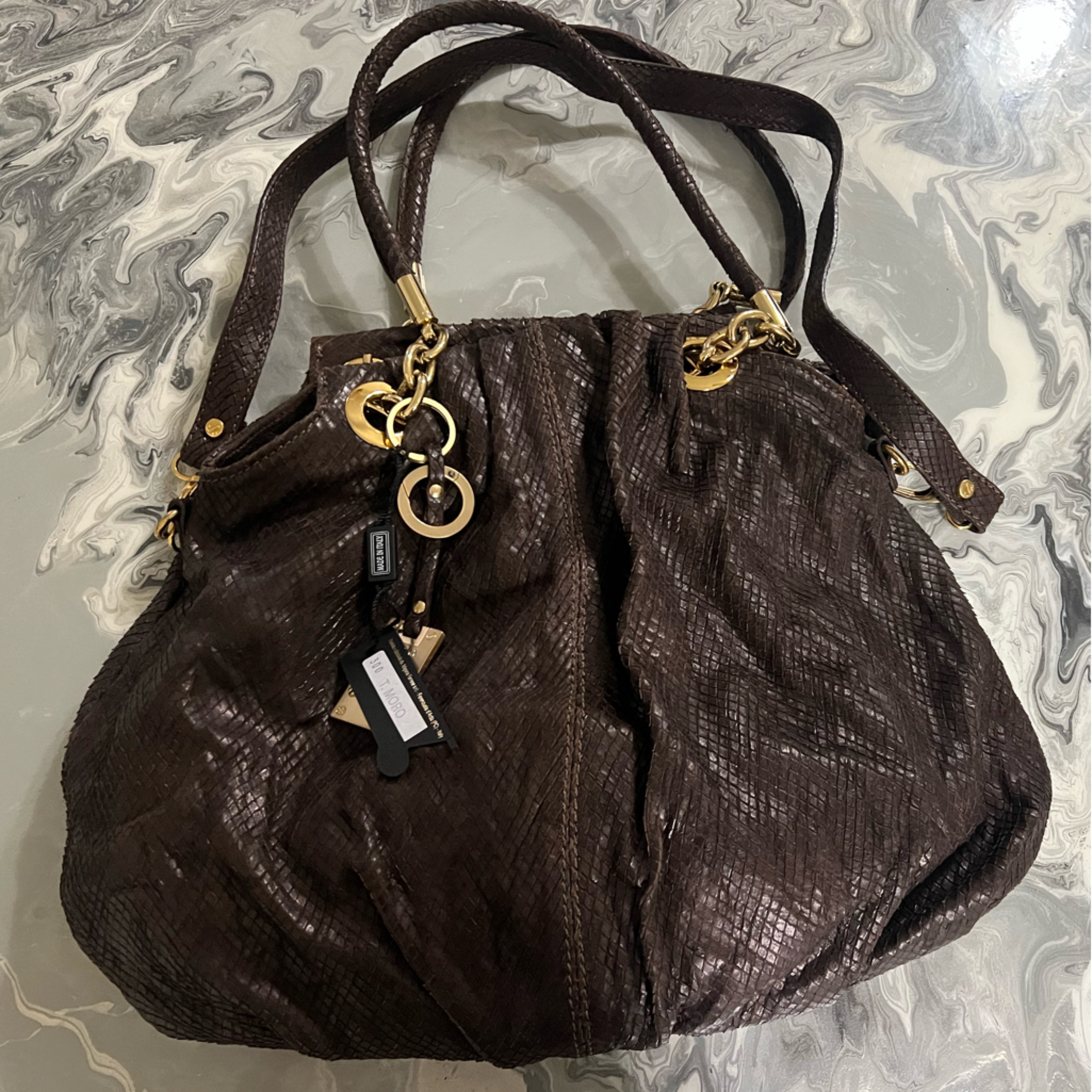 Jenrigo Brown Python Bag (Nwt)